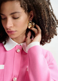 Essentiel Antwerp - WOMEN'S HORACE TEXTURED HEART STUDS
