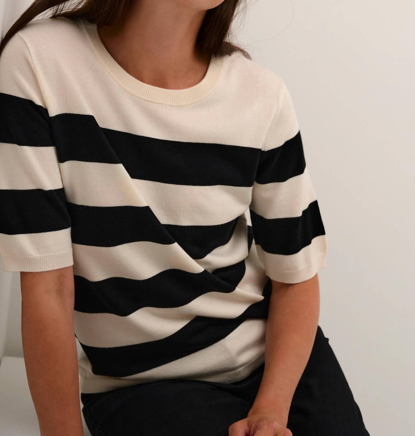 Kaffe - Lizza Short Sleeve Stripes Pullover