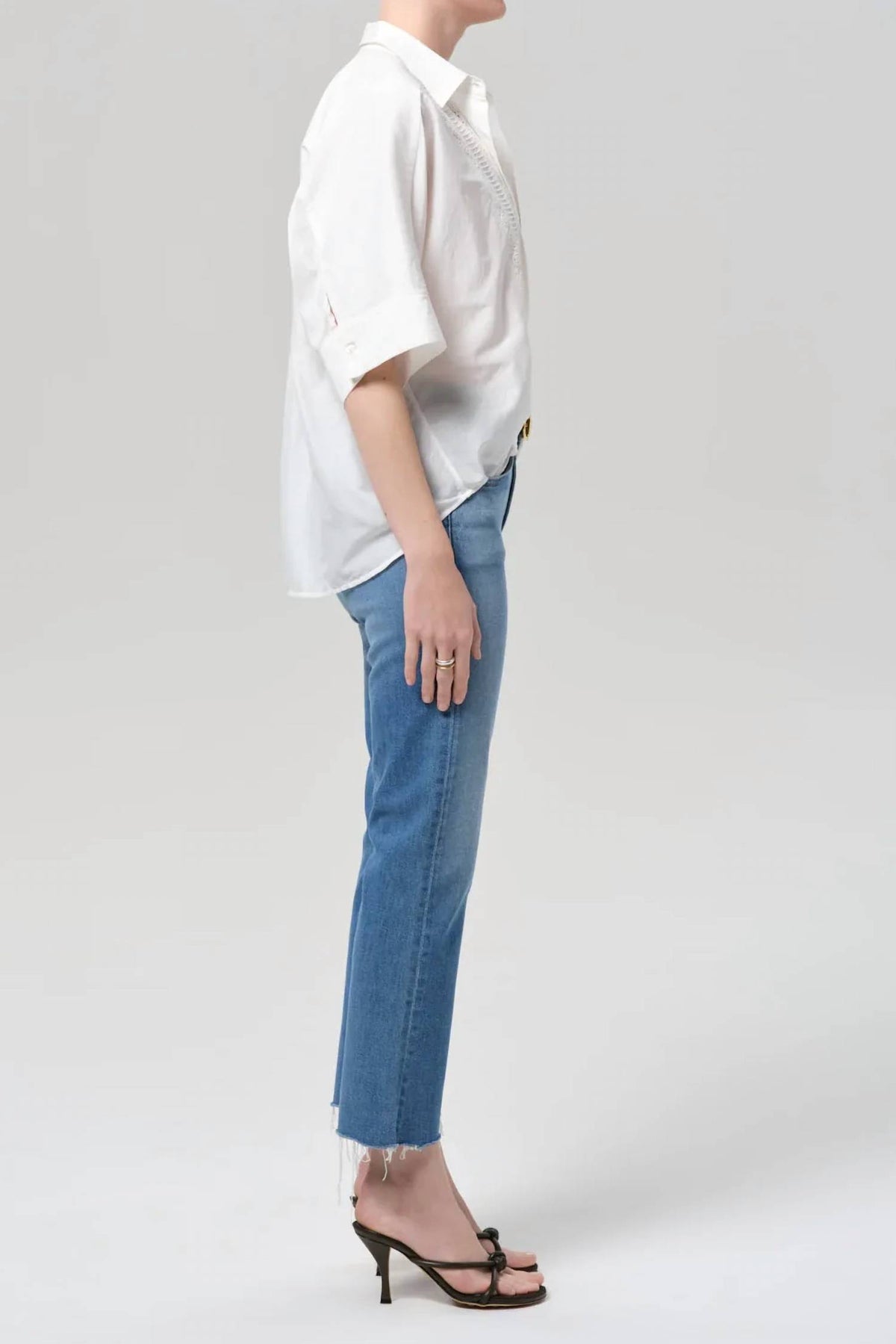 Citizens Of Humanity - Goldie Kick Flare Ankle Raw Hem Jean