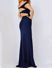 Jovani - Off The Shoulder Cut Out Dress