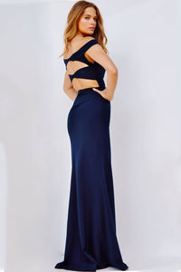 Jovani - Off The Shoulder Cut Out Dress