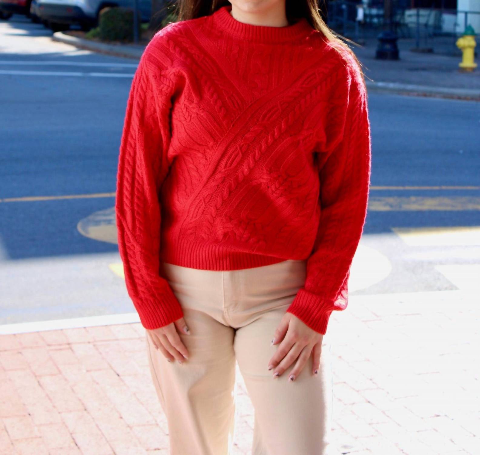 &Merci - Aiden Cable Knit Pullover Sweater