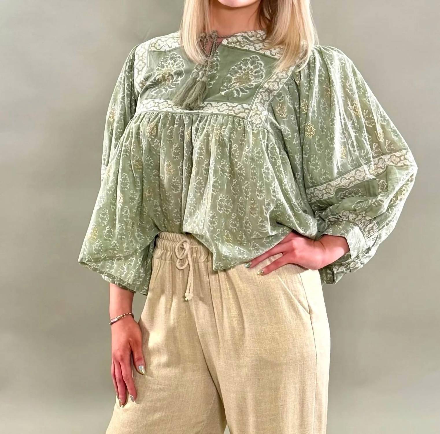 Scandal Italy - Linen Shimmer Straight Leg Pants