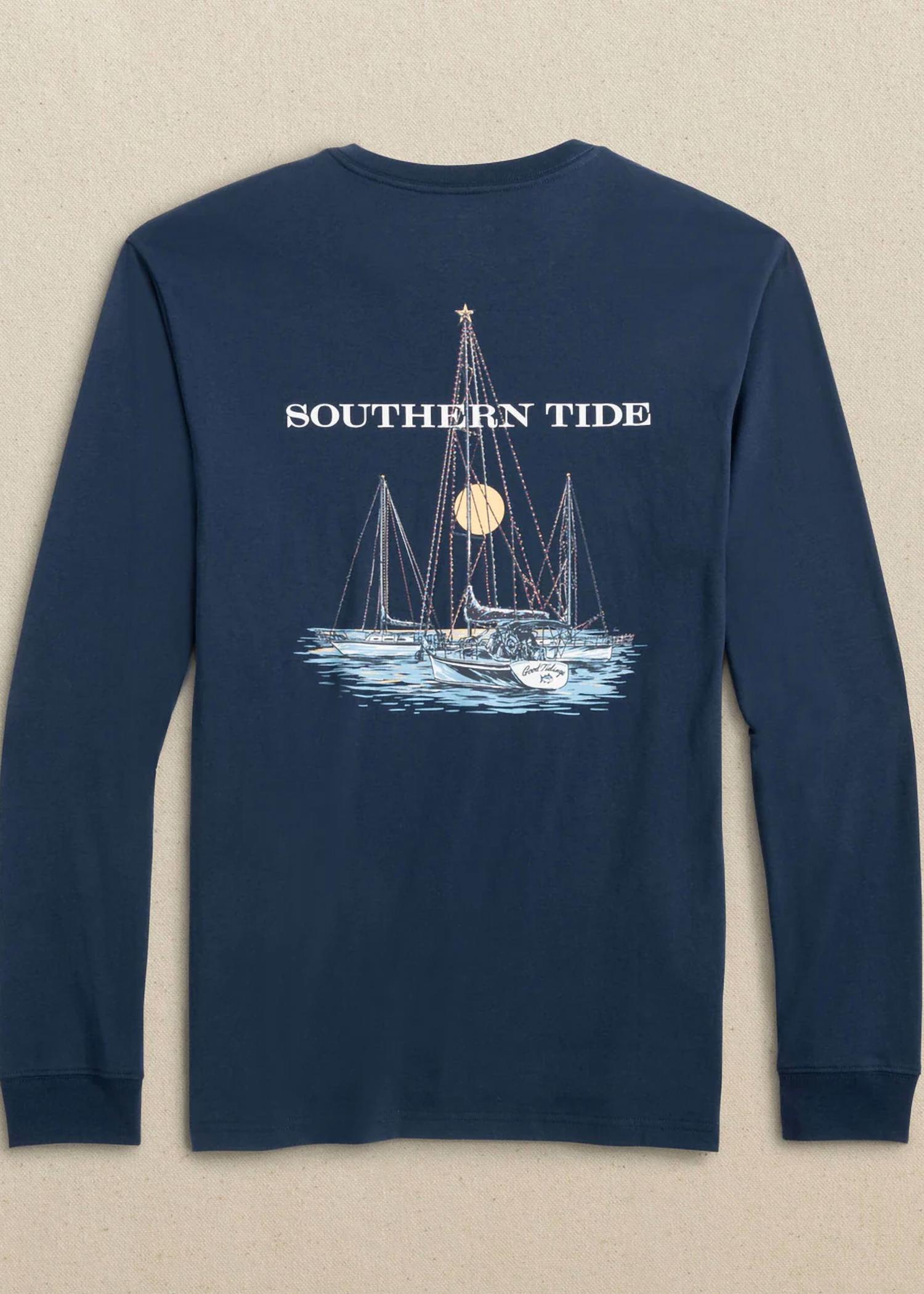 Southern Tide - Men's Sailboat Lights Long Sleeve T-shirt