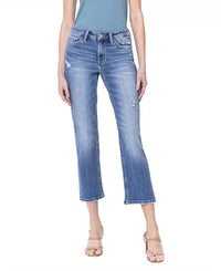 Vervet By Flying Monkey - Women's Mid-Rise Straight Crop Jean