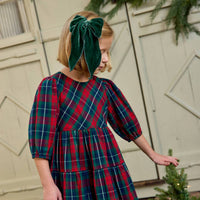 PINK CHICKEN Maribelle Dress in red tartan - kids' dress - detail view