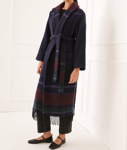 Something Navy - Fringe Robe Coat