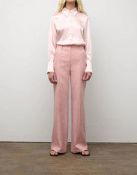 Iris Setlakwe - Pintuck Linen Wide Leg Pants