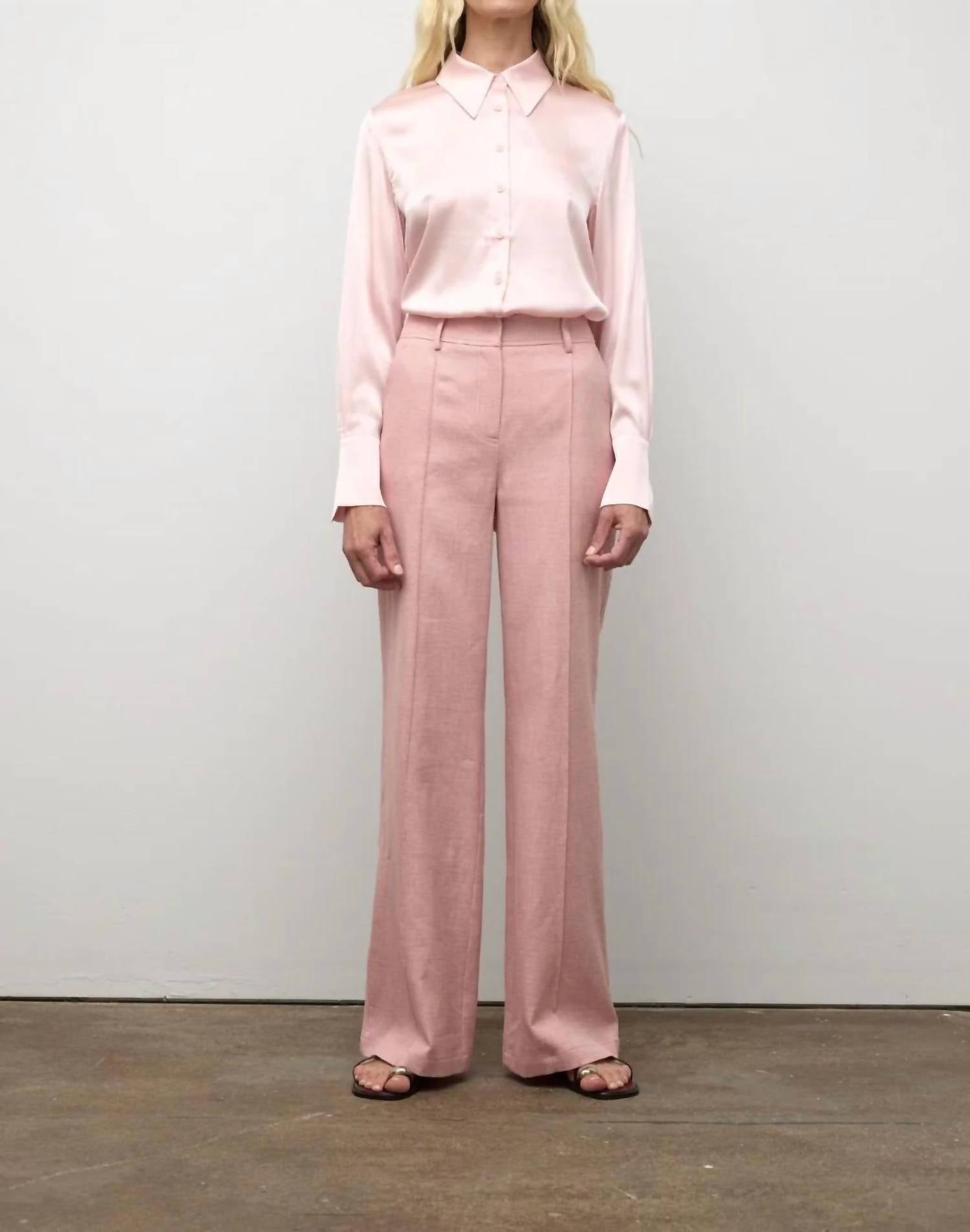 Iris Setlakwe - Pintuck Linen Wide Leg Pants