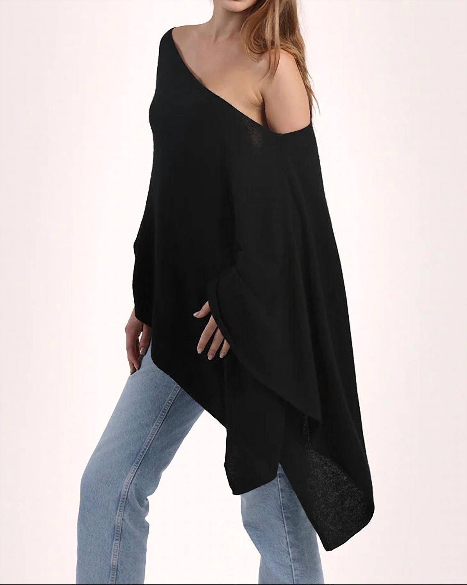 Minnie Rose - Cashmere Ruana Poncho