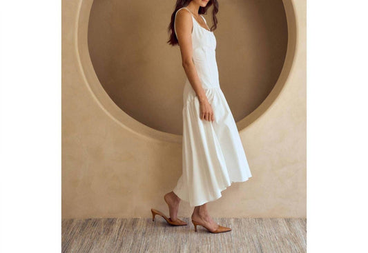 Lalavon - Corset Drop Waist Midi Dress