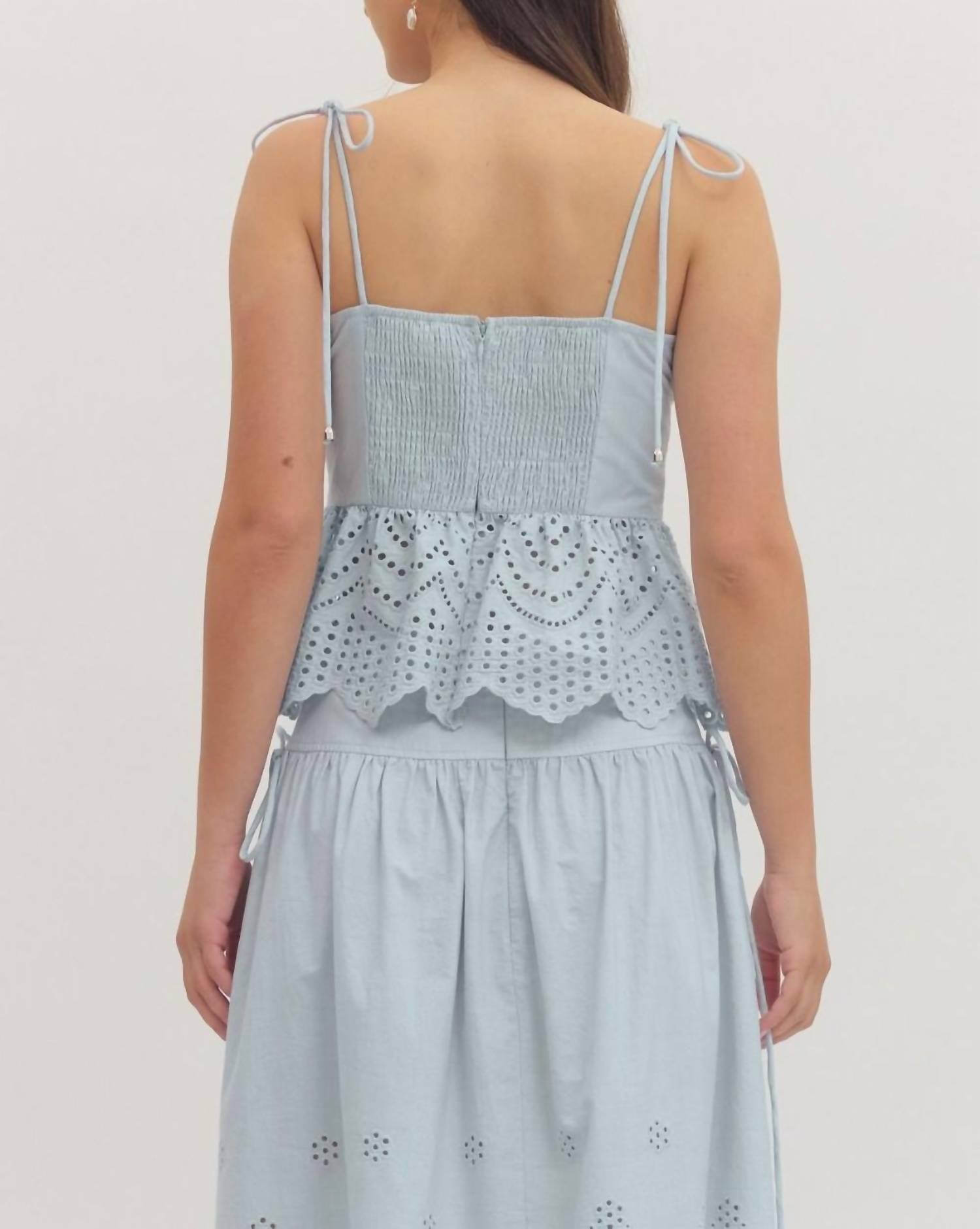 Entro - Eyelet Embroidered Tank