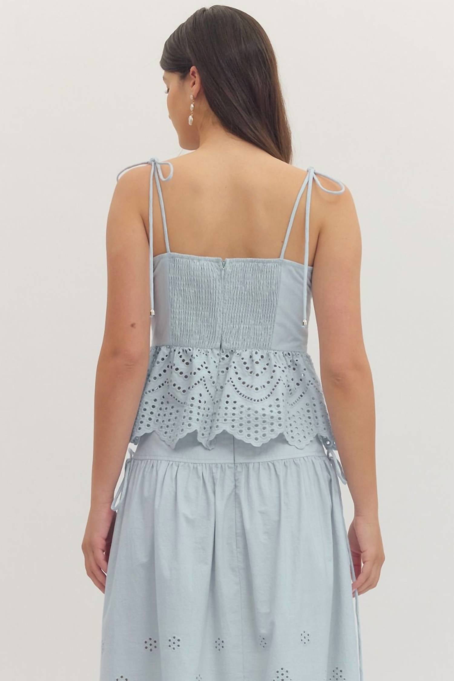 Entro - Eyelet Embroidered Tank