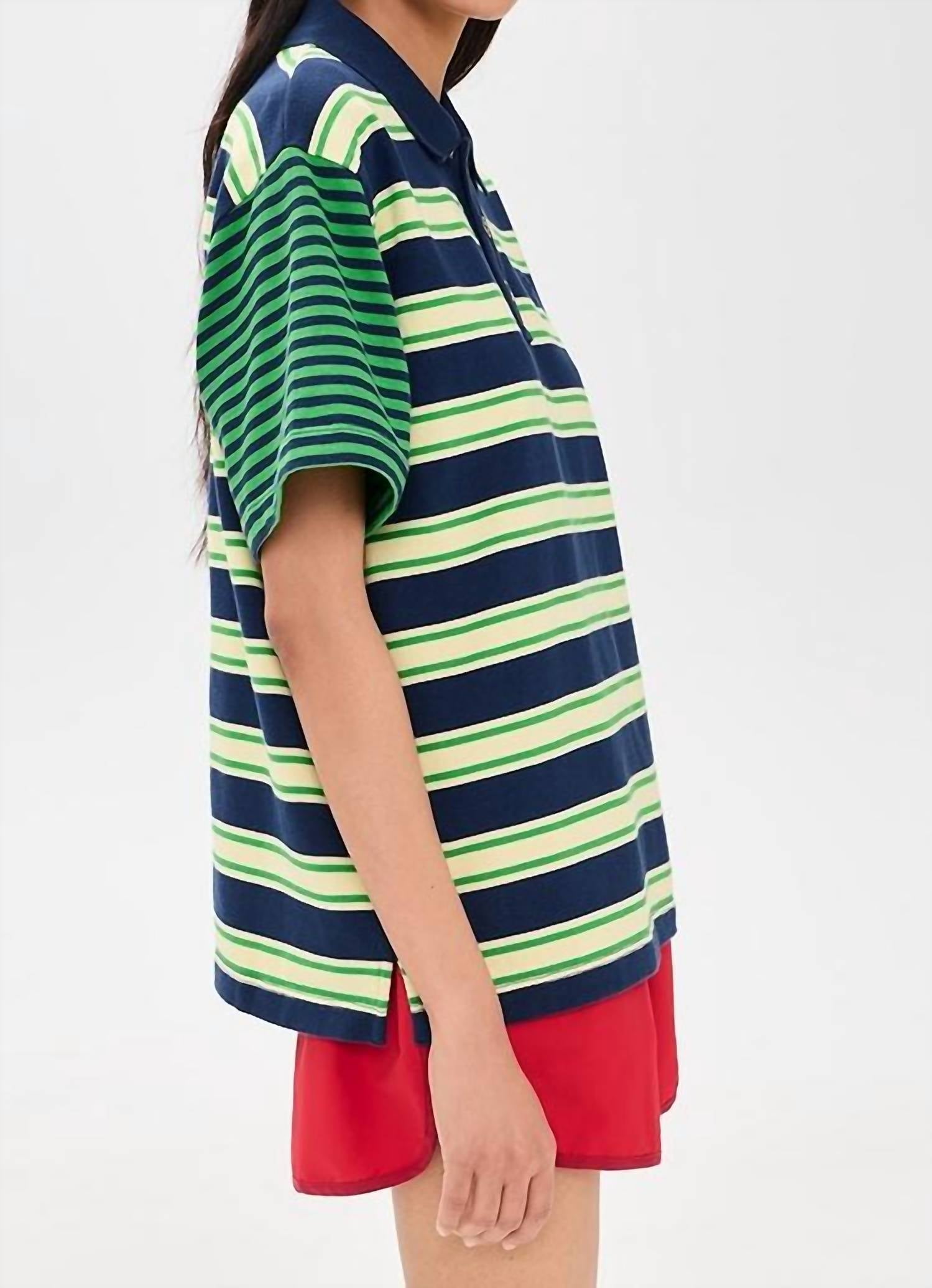 Damson Madder - Zia Rugby Mix Stripe Shirt