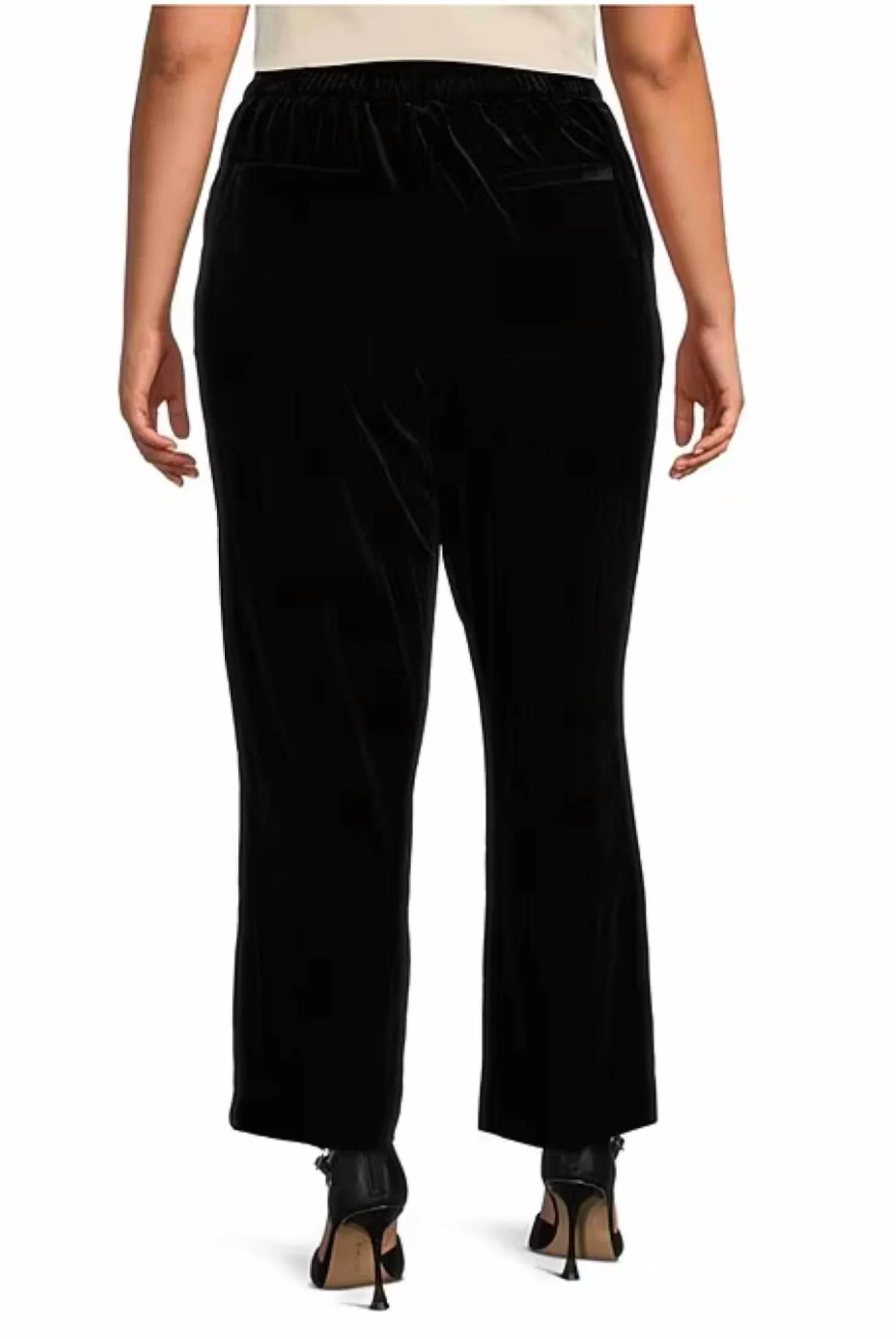 Skies Are Blue - Velvet Wide Leg Pants