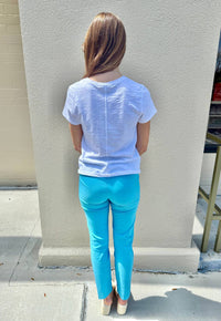Krazy Larry - Pull-on Solid Ankle Pants
