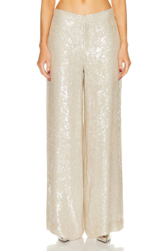 Lapointe - SEQUIN VISCOSE RELAXED WIDE LEG TROUSER