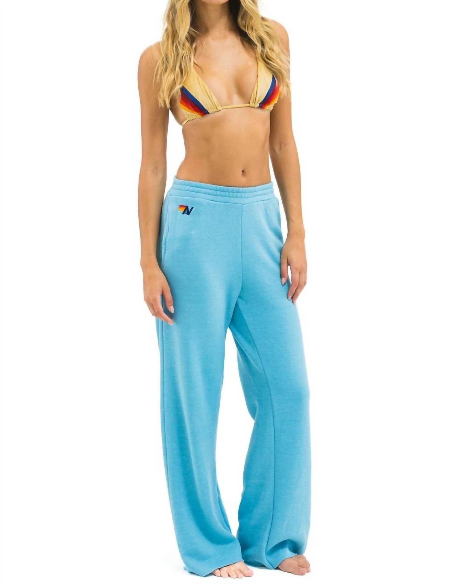 Aviator Nation - 5 Stripe Wide Leg Pocket Sweatpants