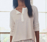 The Great. - Crop Sleep Henley Top