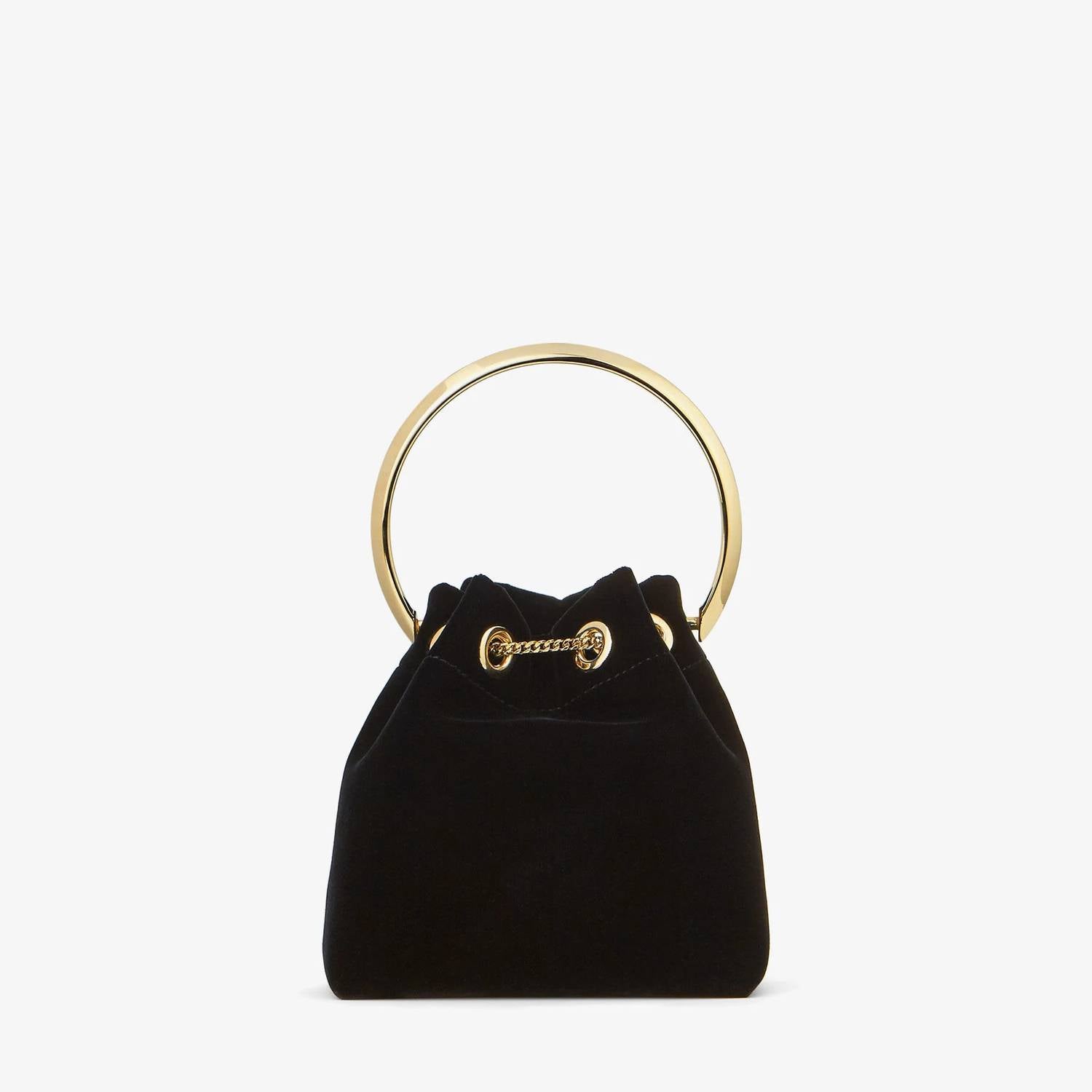 Jimmy Choo - Bon Bon Cassis Velvet Handbag With Metal Handle