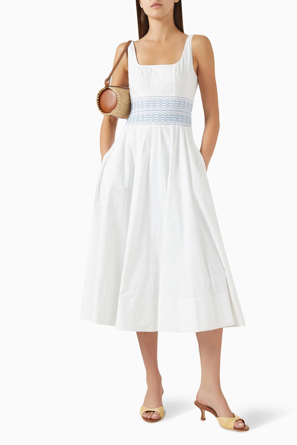 STAUD Rig Dress in white - women's dress