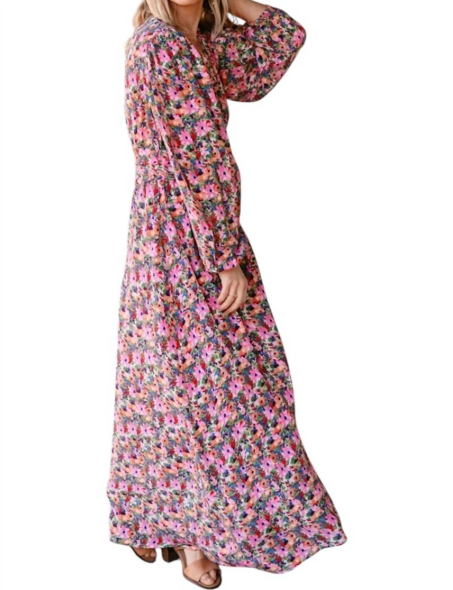 Maxmila Paris - Caroline Garden Romance Floral Print Maxi Dress