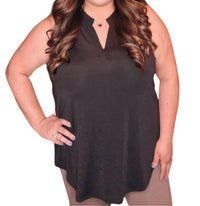 Dear Scarlett - Sleeveless Black Top in Plus