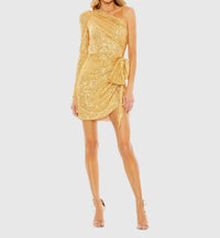 Mac Duggal - Sequined Asymmetric Party Dress