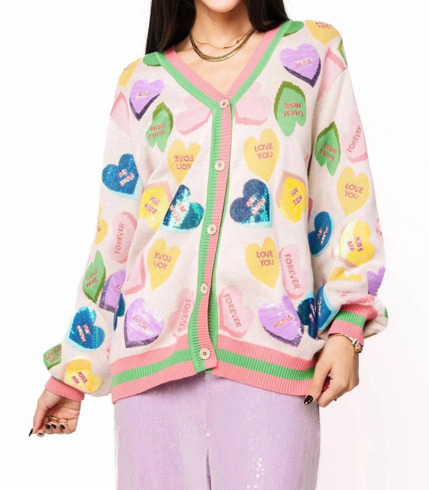 Queen Of Sparkles - Candy Sweetheart Cardigan