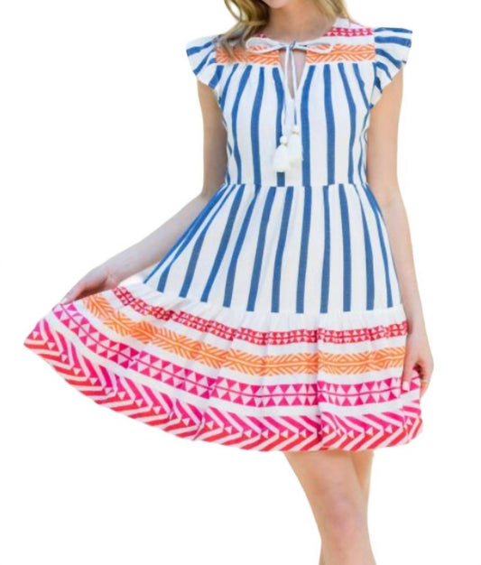 Thml - Striped Flutter Sleeve Dress