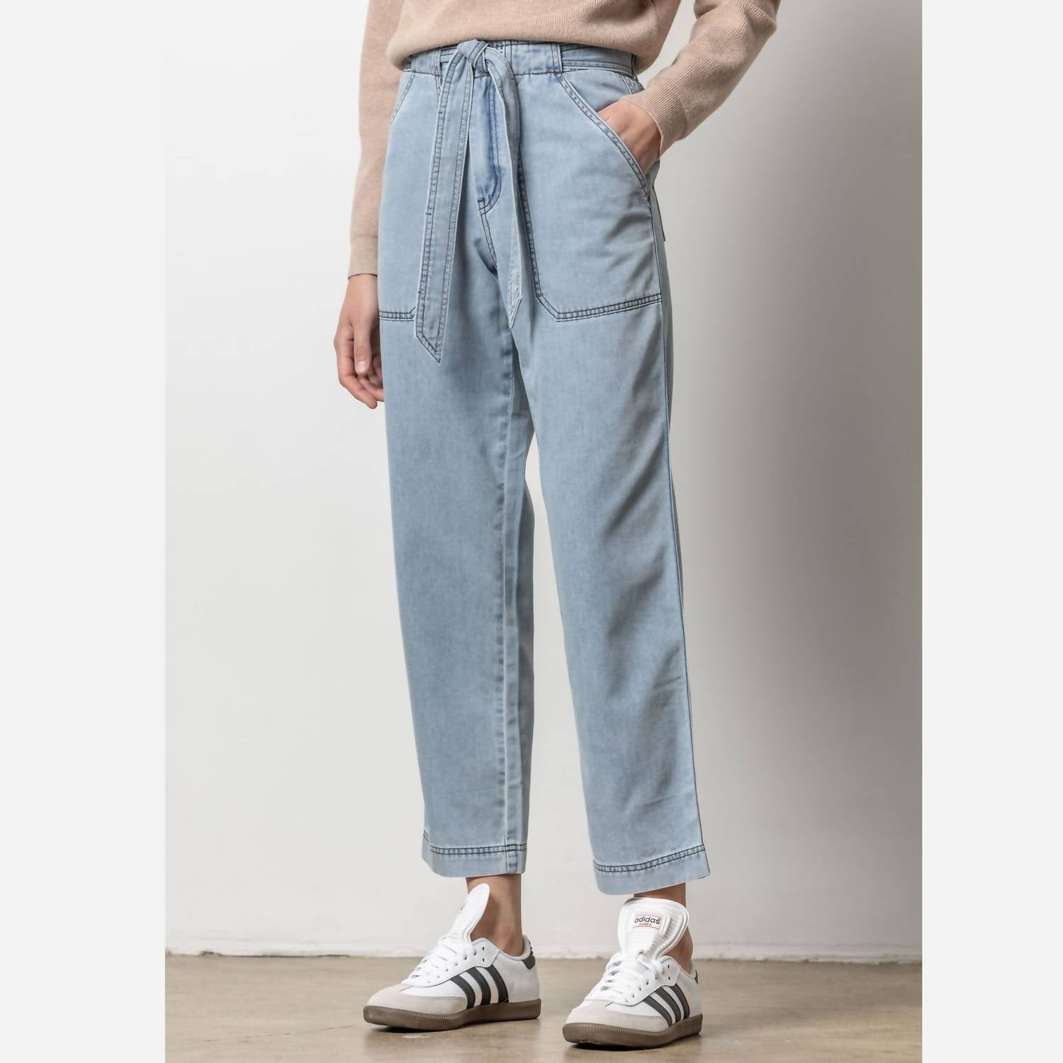 Lilla P - LILLA P DENIM BELTED PANT