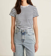 Patrick Assaraf - Iconic Classic Stripe Crew Tee