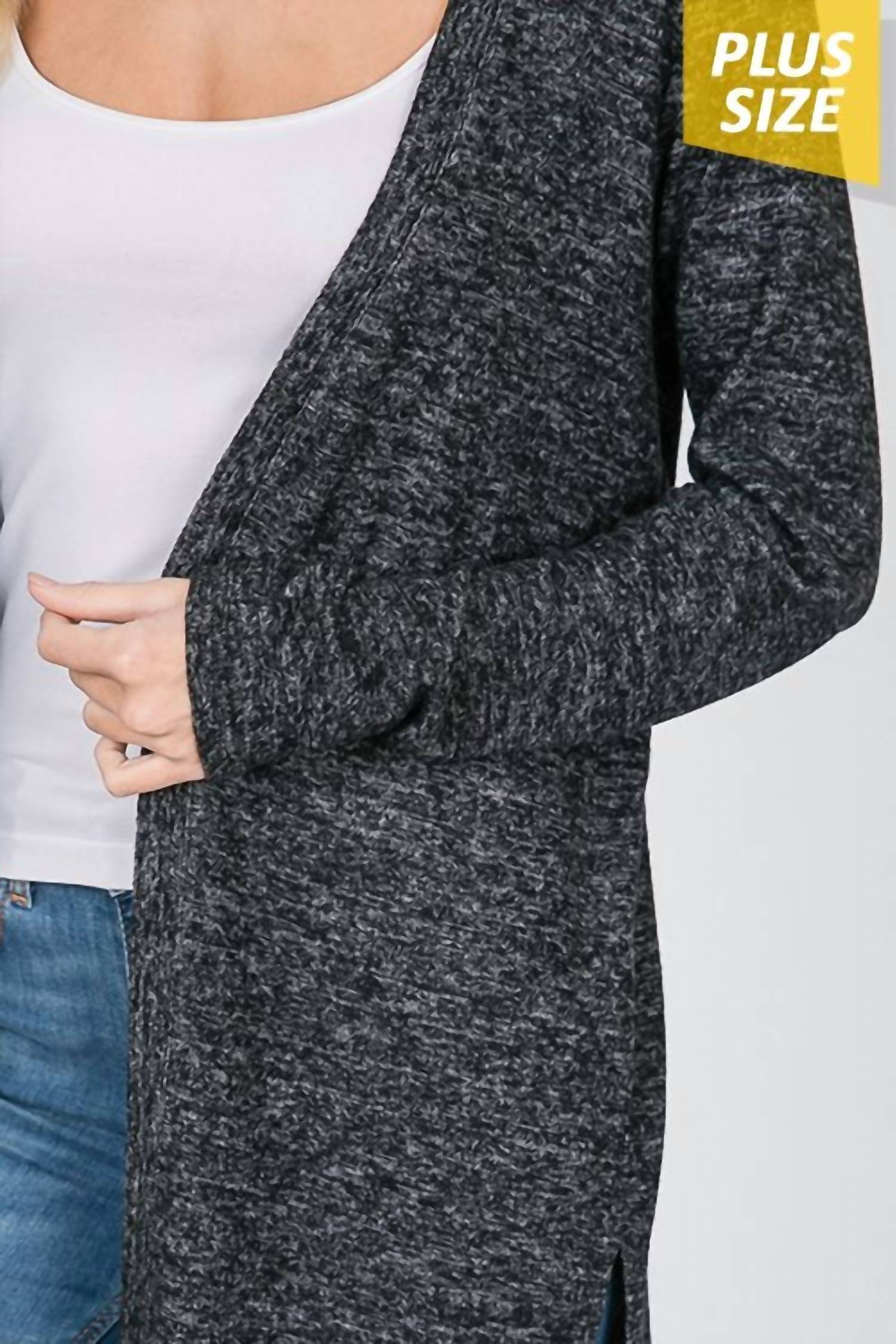 Heimish Usa - Super Soft Long Sleeve Hacci Open Front Cardigan