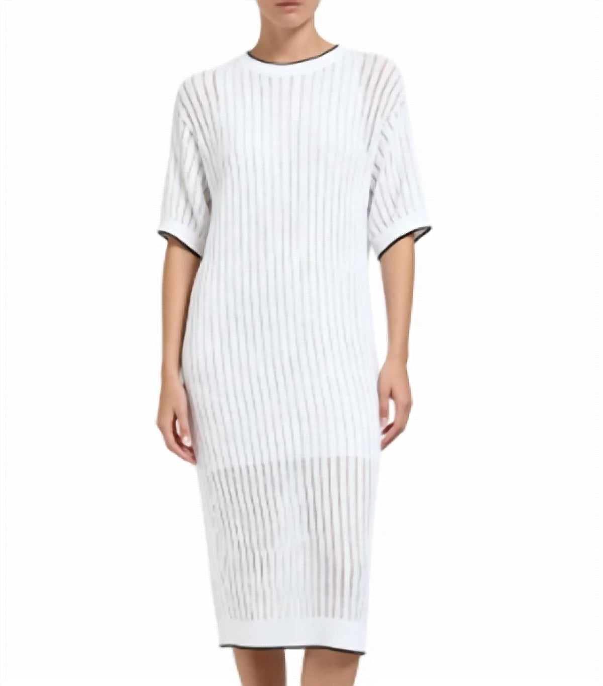 Brunello Cucinelli - Open-knit Cotton Midi Dress