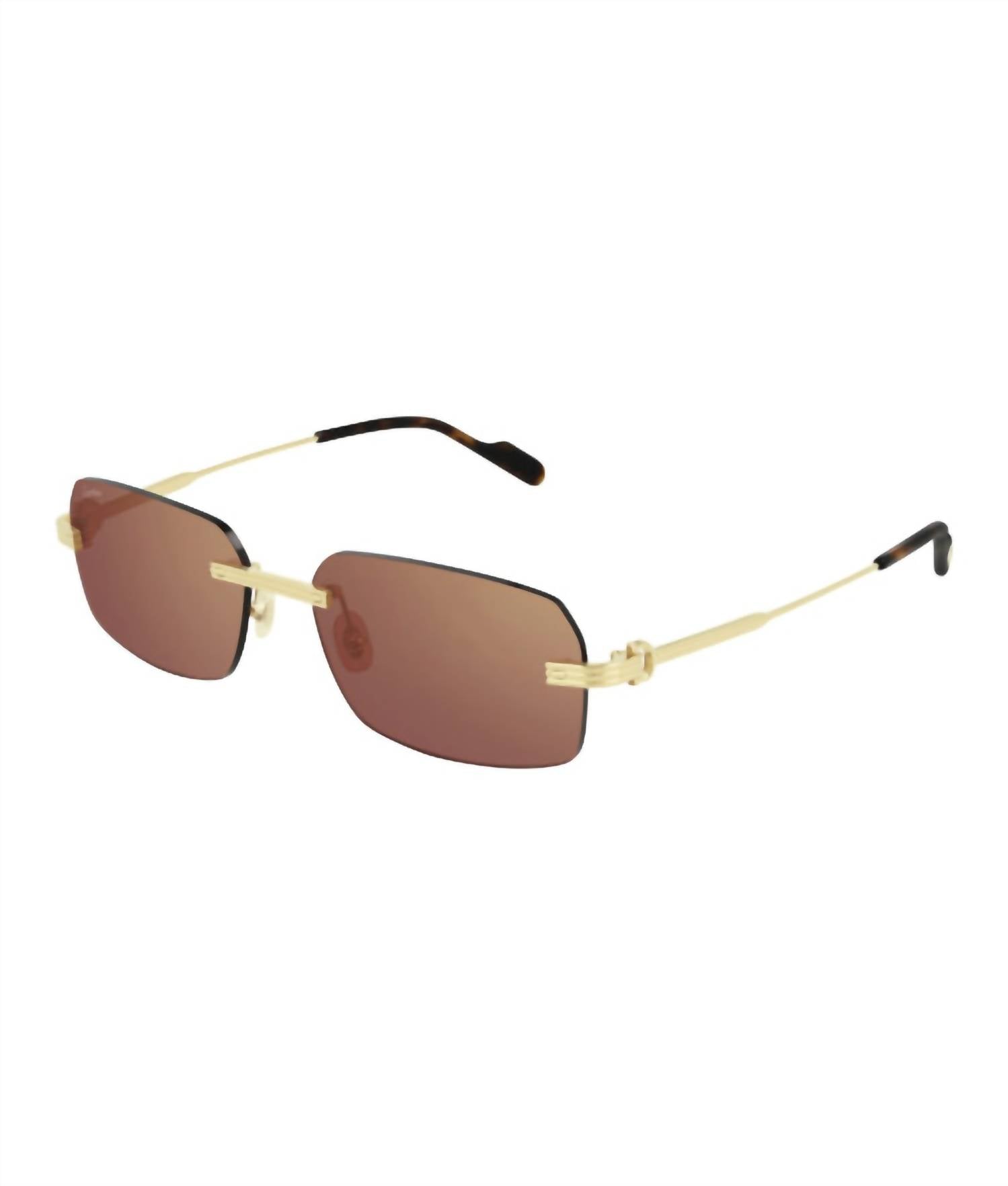 Cartier - Men's Rectagle Non Polarized Sunglasses