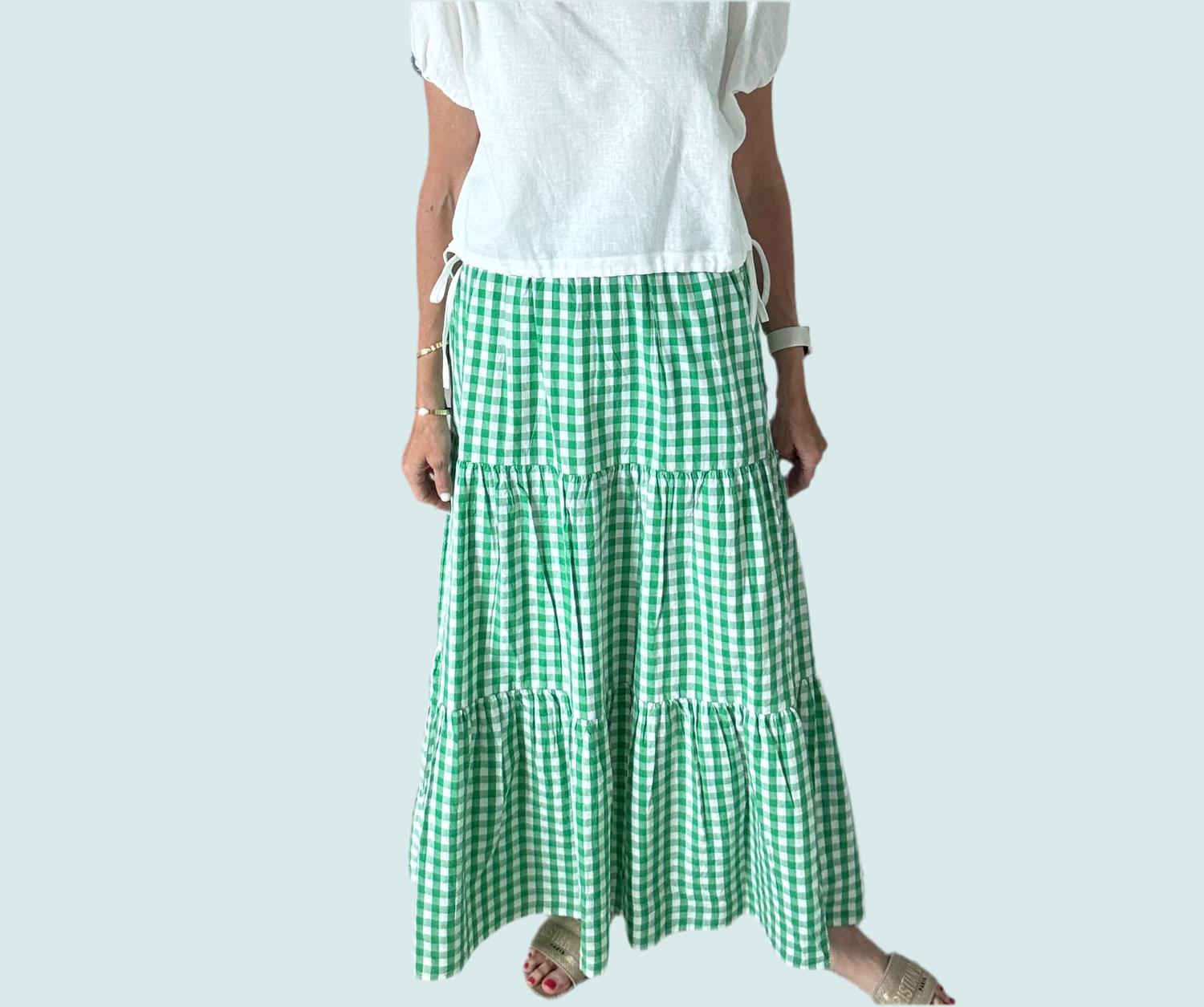Navybleu - Women's Gingham Skirt