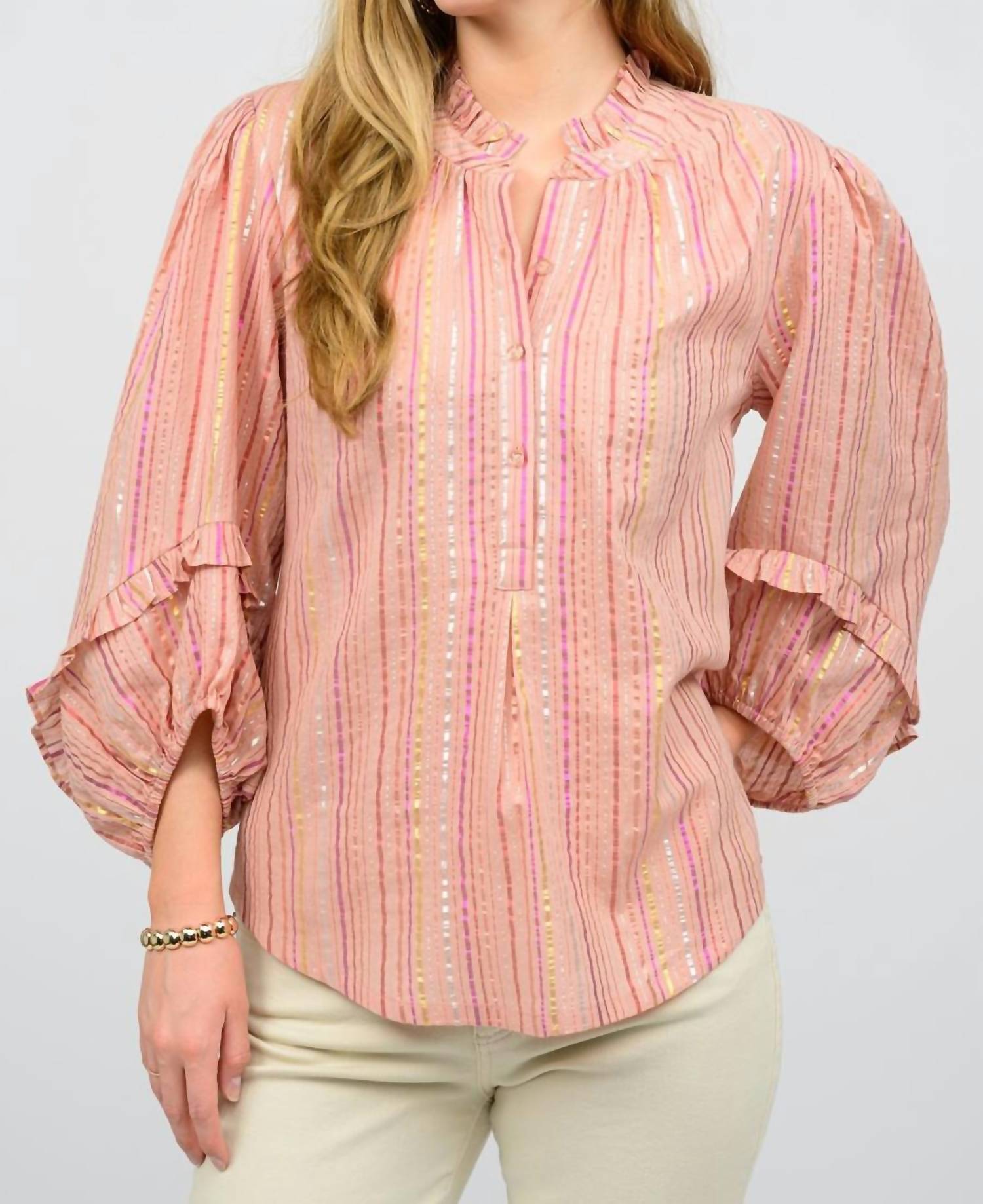 Ivy Jane - Metallic Stripe Top
