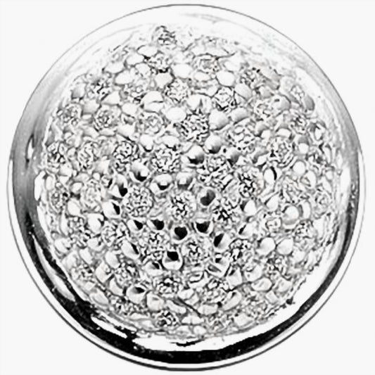 Story Jewellery - Sterling Silver Pave Button