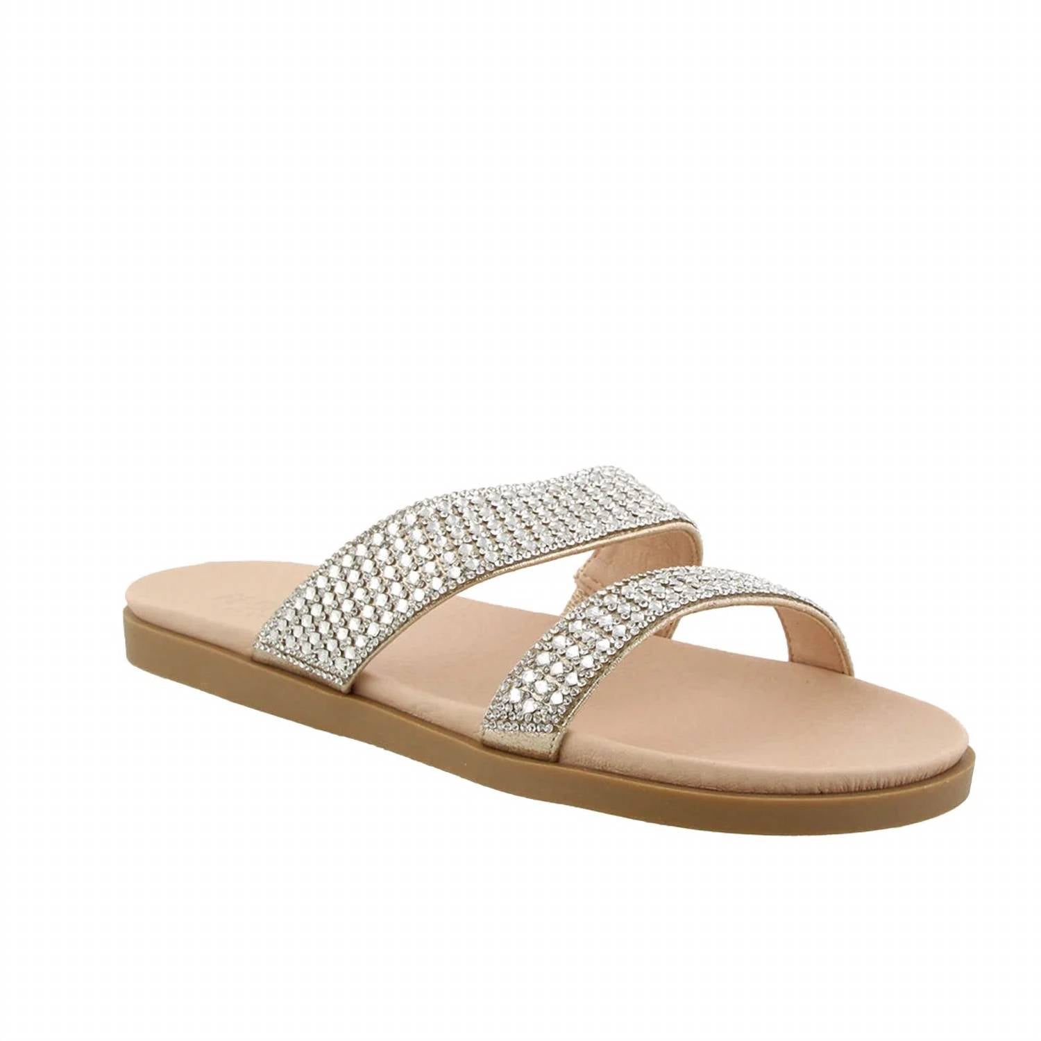 Blossom Footwear - Women's Rhinestone Flat Sandal