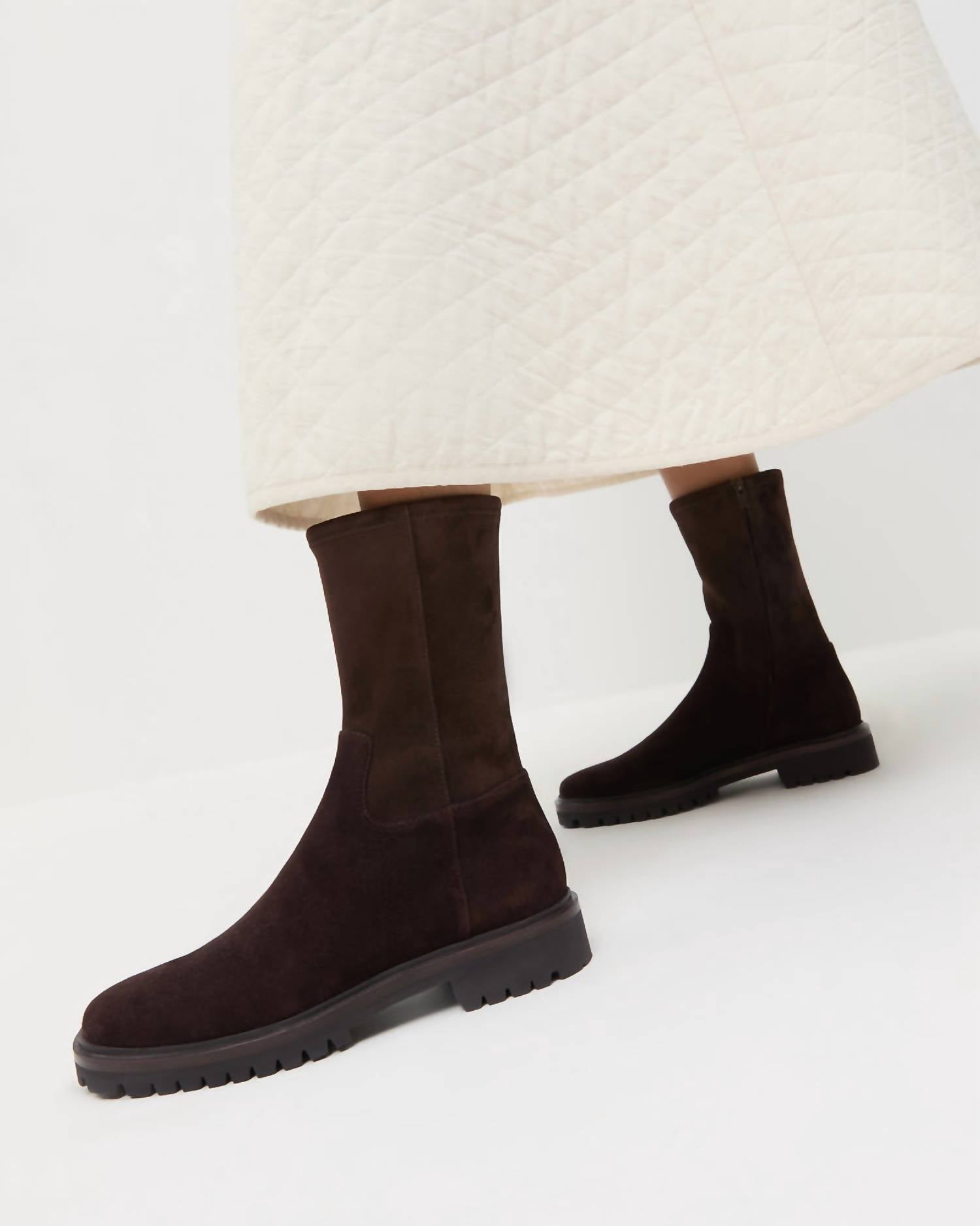 Loeffler Randall - Women's Danny Tall Ankle Lug Sole Boot