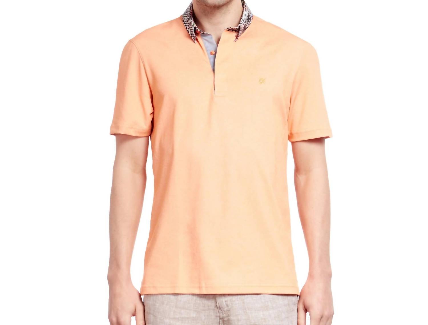 Eight X - Checkered Collar Polo Shirt
