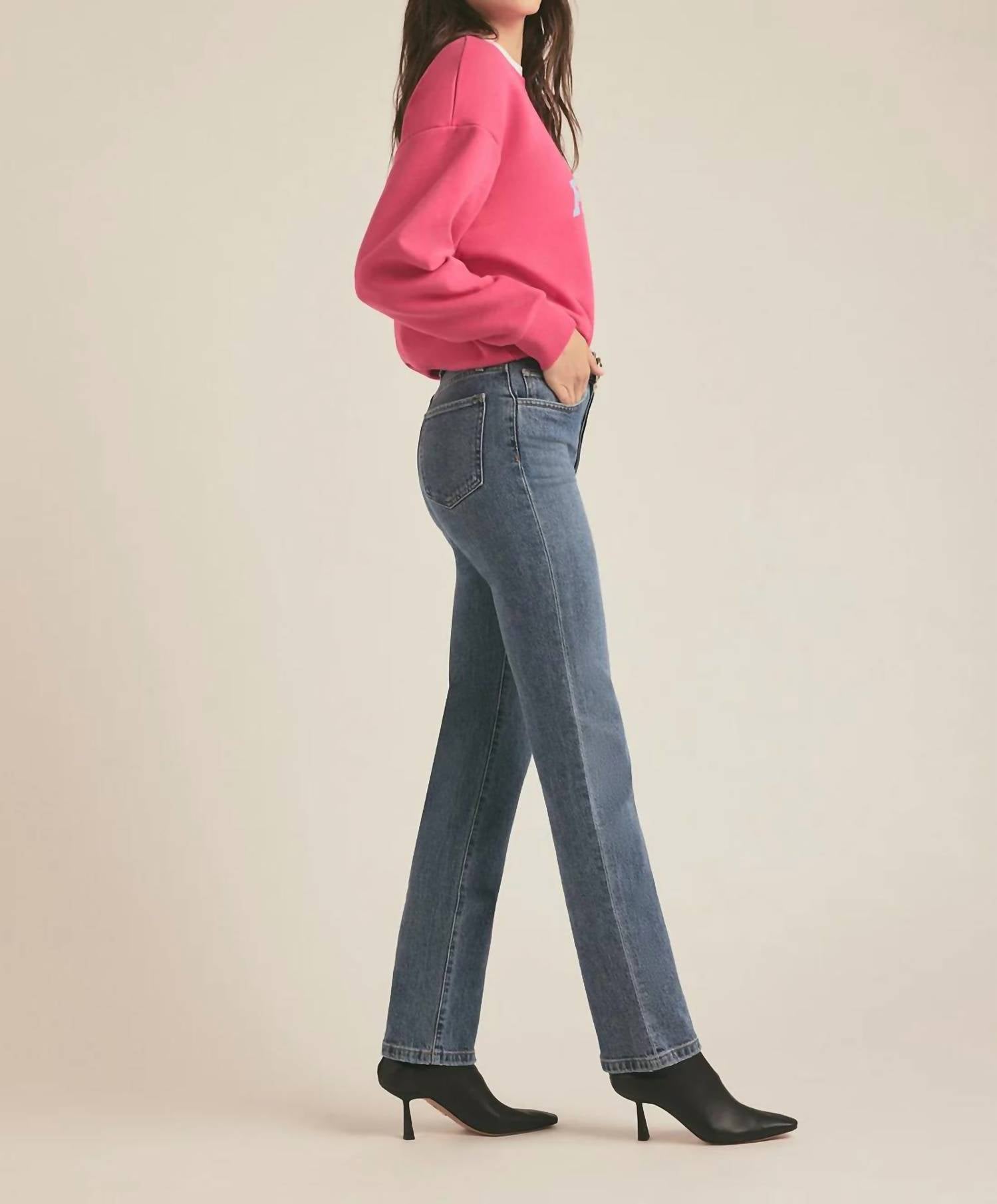 Favorite Daughter Mom's Favorite Sweatshirt in beetroot purple - women's top - detail view