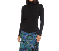 Karen Kane Ribbed Turtleneck Sweater in black - women's sweater