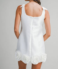Mable - Women's Flower Hem Detail Mini Dress