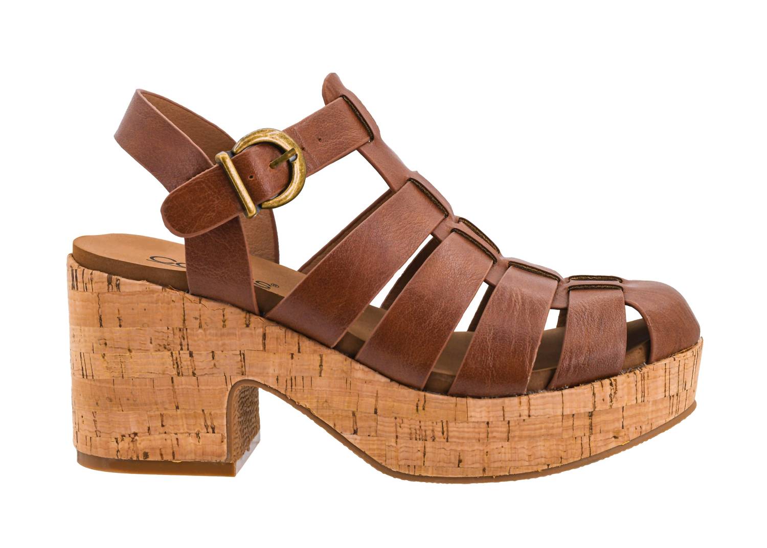 Corkys Footwear Women's Fishin For A Compliment Chunky Block Heel in bourbon - women's heels