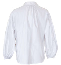 Psophia Balloon Sleeve Cotton Blouse in white - women's blouse - alternate view
