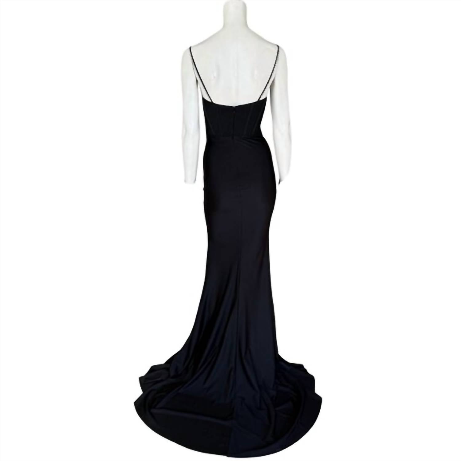 Jovani - Women's Sweetheart Sheath Gown With High Slit And Beaded Straps