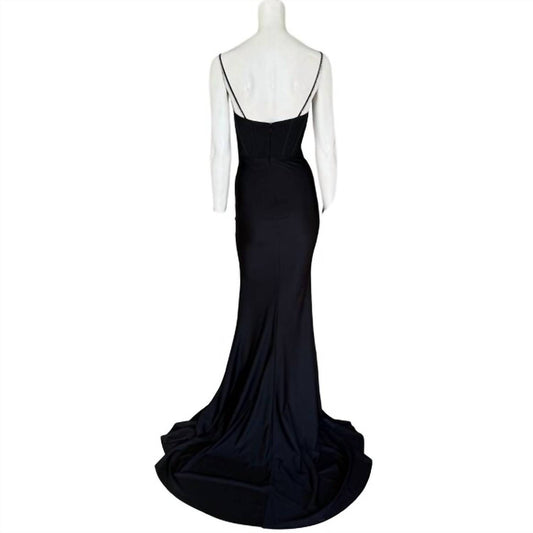 Jovani - Women's Sweetheart Sheath Gown With High Slit And Beaded Straps