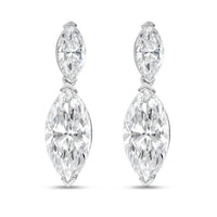 Diana M Jewels - 10.00 Ct Lab-grown Marquise Diamond Drop Earrings