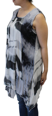 Lv Collection - Abstract Sleeveless Patchwork Top